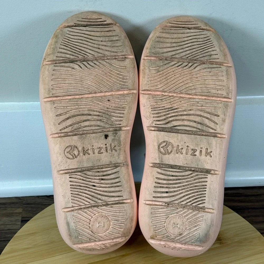 Good Kizik Roamer Sneakers Women's 8 Pink Navy Hands-Free Slip On DROABC06-1D